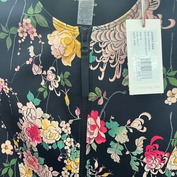 Johnny Was Mono Neoprene One Piece Swimsuit - Picture 8 of 9